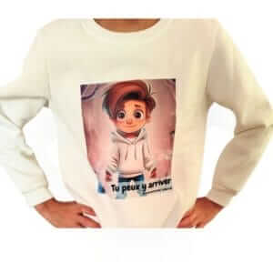sweat blanc enfant
