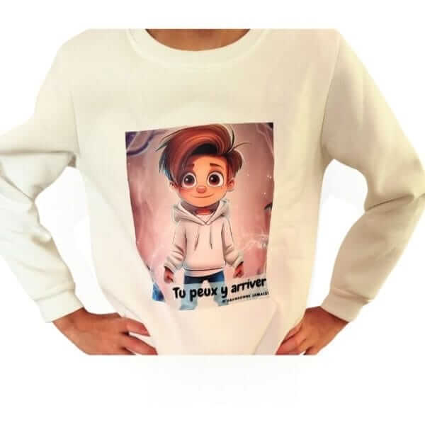 sweat blanc enfant