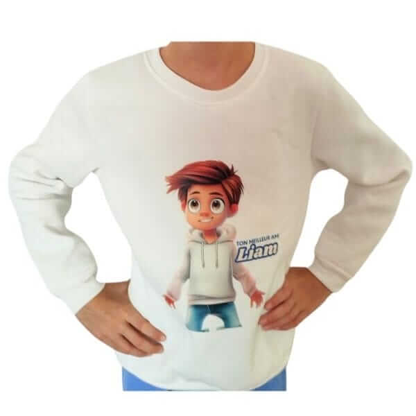 sweat blanc enfant