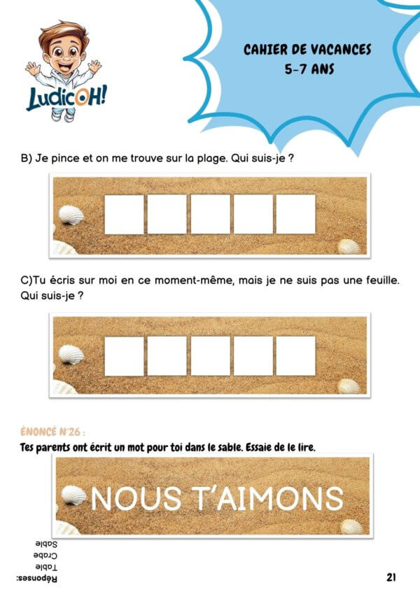 Cahier de vacances LudicOH! (5-7 ans) – Un voyage éducatif au Canada – Image 6