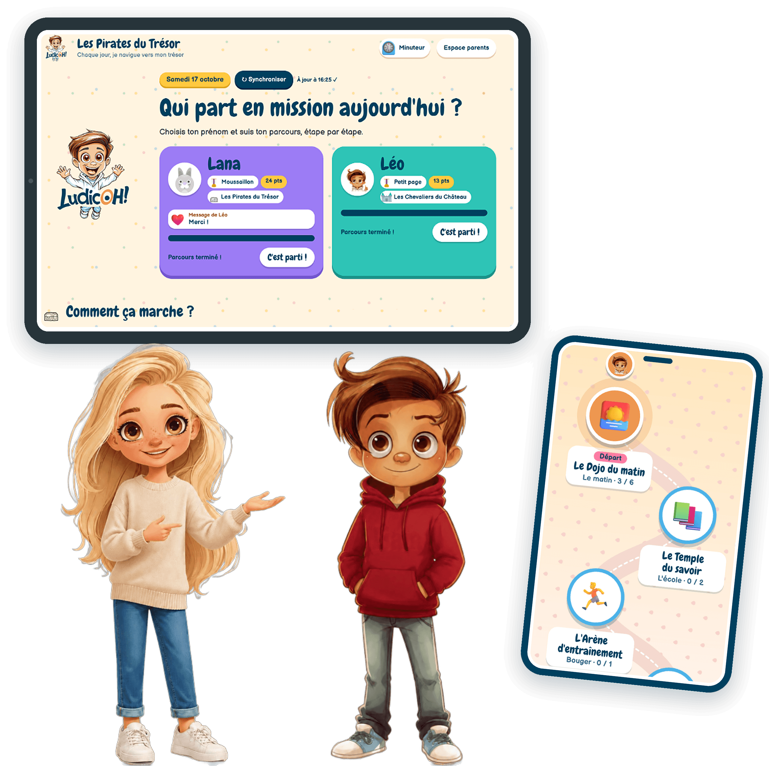 L'application LudicOH! Go avec Liam et Inaya